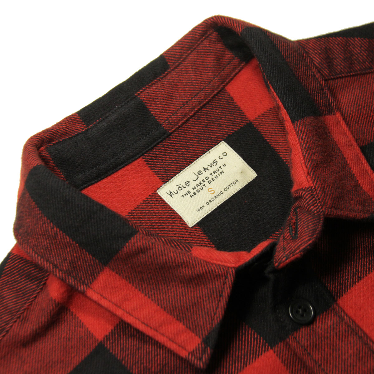 �̡��ǥ��������� ����� ��� ��������Ź Nudie Jeans �ͥ륷��� �ե��ͥ륷��� Ĺµ����� GABRIEL BUFFALO CHECK SHIRT POPPY RED R35 140665 A62B B1C C1D D6E E11F