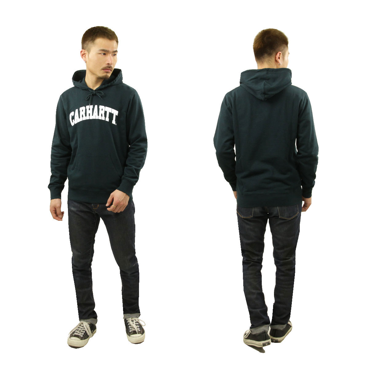 �����ϡ��� �ѡ����� ��� ������ CARHARTT WIP �ץ륪���С��ѡ����� HOODED UNIVERSITY SWEATSHIRT FRASIER / WHITE I028958 0FY AB0B B1C C1D D5E E08F