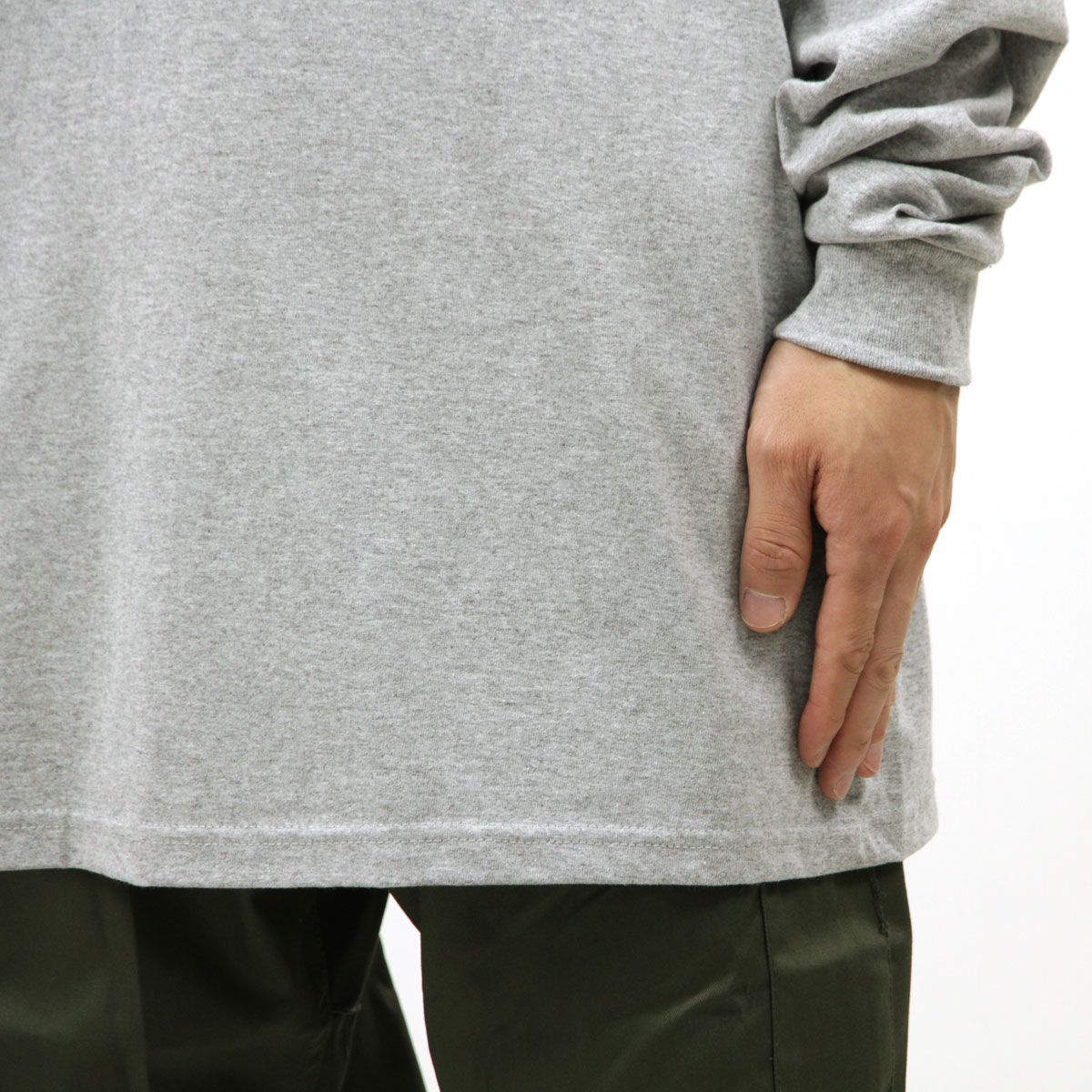 �ץ������ ����T ��� ��������Ź PROCLUB ĹµT����� ���롼�ͥå�T����� �إӡ��������� �礭�������� HEAVY WEIGHT COTTON LONG SLEEVE CREW NECK T-SHIRT HEATHER GREY #114 AB6B B1C C1D D2E E02F