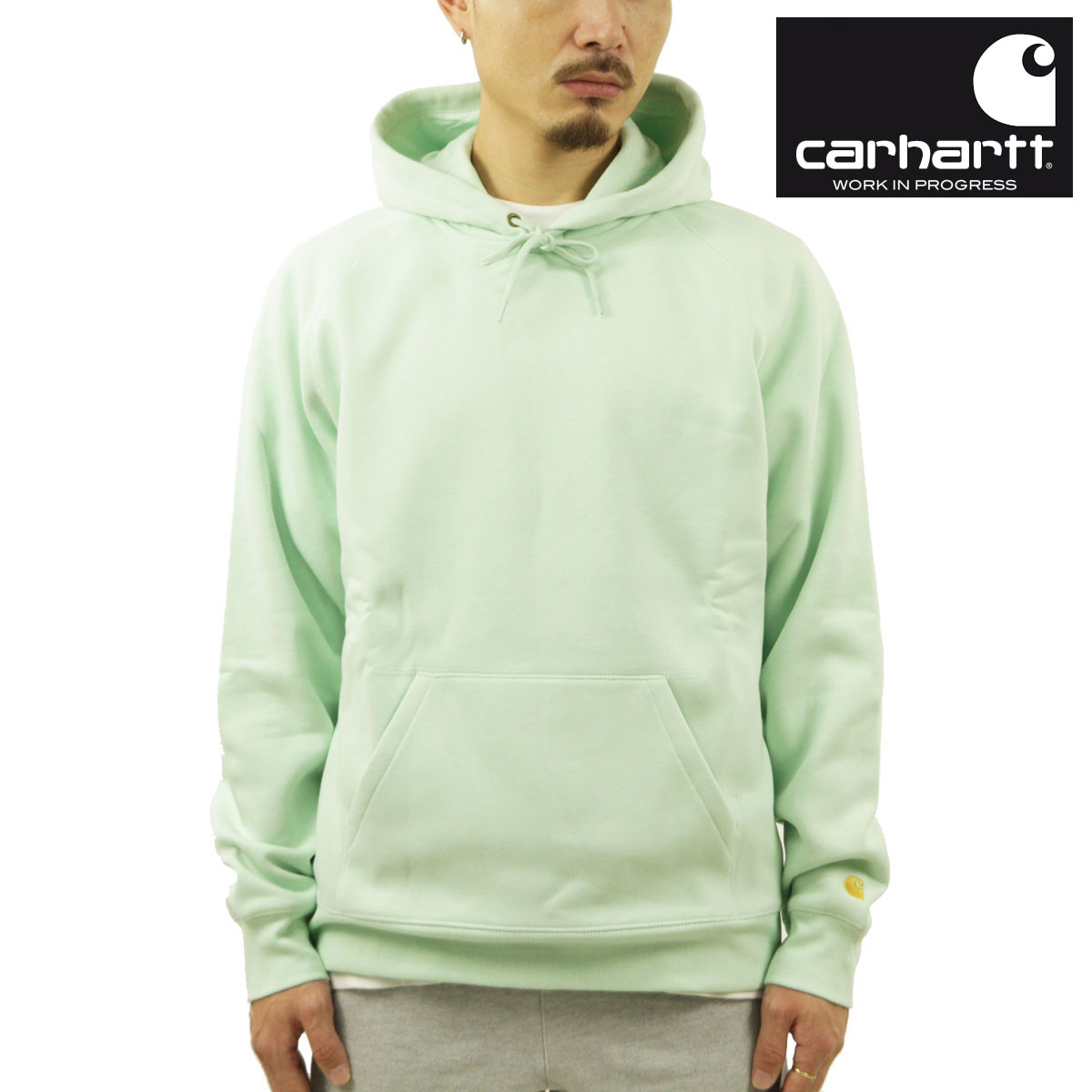 �����ϡ��� �ѡ����� ��� ������ CARHARTT WIP ���ݥ���� ���� �ץ륪���С��ѡ����� HOODED CHASE SWEATSHIRT PULLOVER PARKA PALE SPEARMINT / GOLD LIGHT GREEN I033661 / I026384 0SFXX AB0B B1C C1D D5E E08F