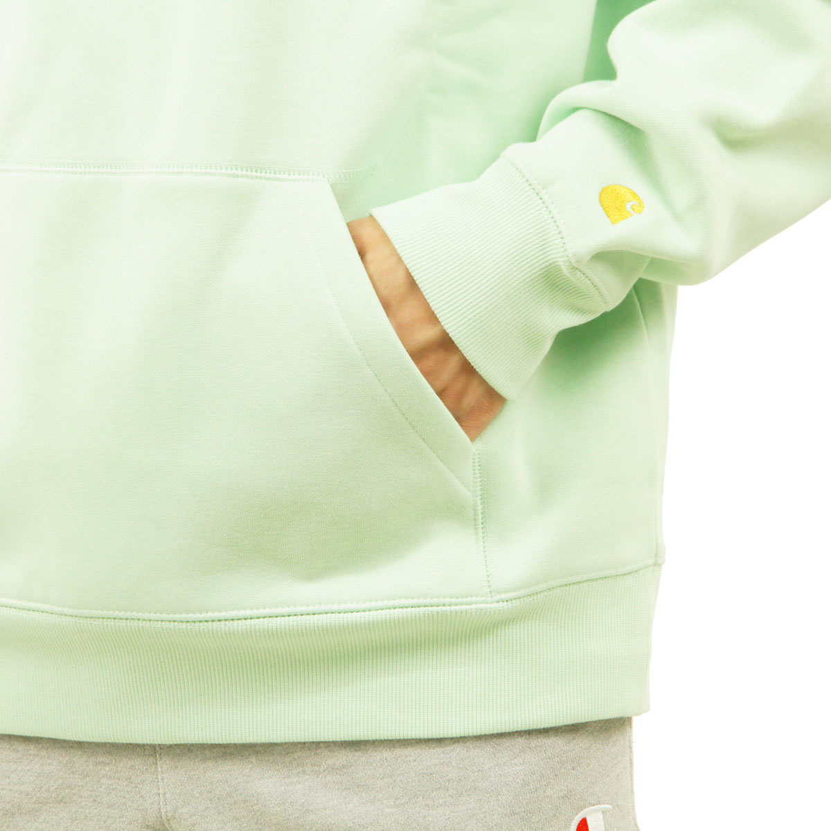 �����ϡ��� �ѡ����� ��� ������ CARHARTT WIP ���ݥ���� ���� �ץ륪���С��ѡ����� HOODED CHASE SWEATSHIRT PULLOVER PARKA PALE SPEARMINT / GOLD LIGHT GREEN I033661 / I026384 0SFXX AB0B B1C C1D D5E E08F