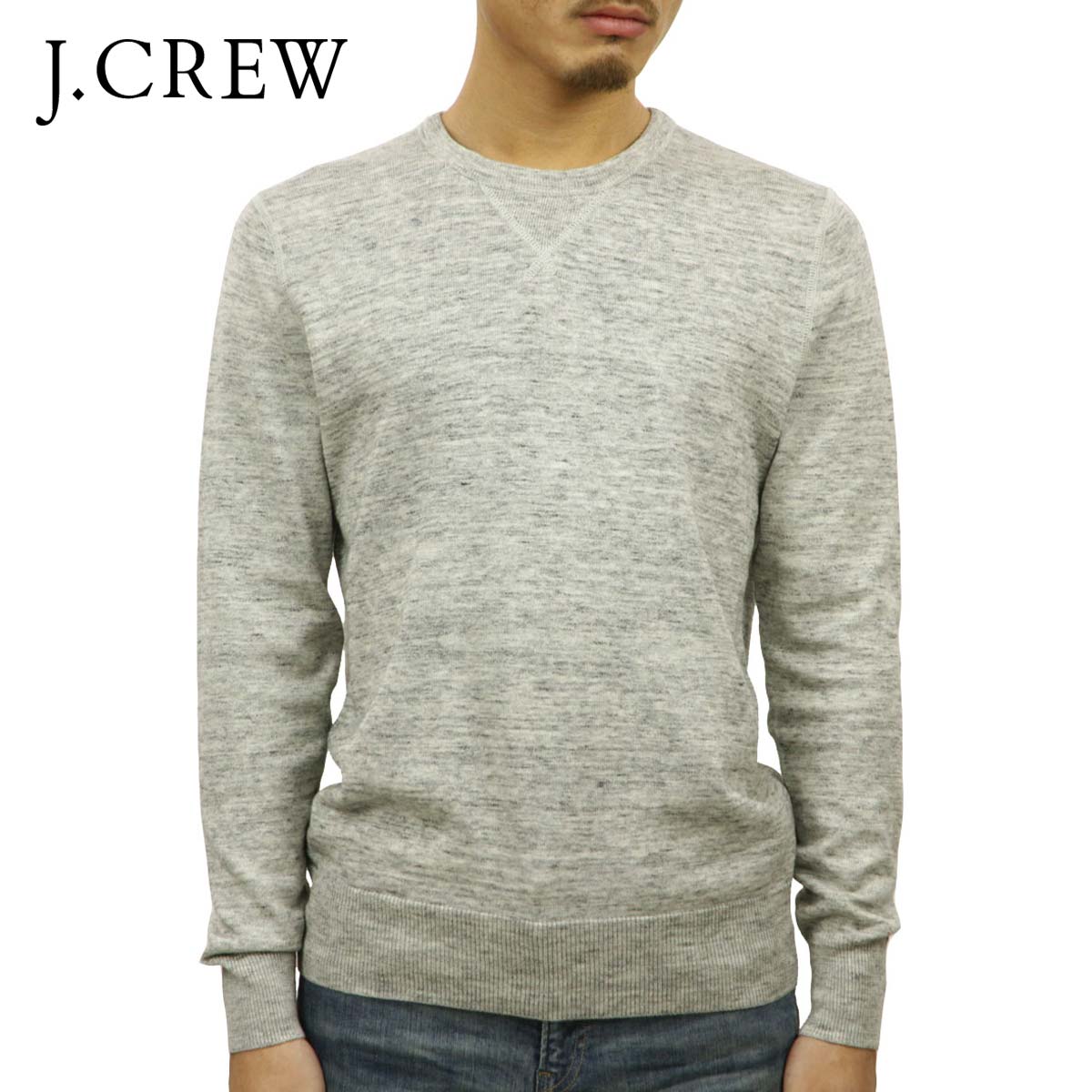 ���������롼 �������� ��� ������ J.CREW  HEATHERED SWEATSHIRT SWEATER GREY A38B B1C C1D D7E E02F
