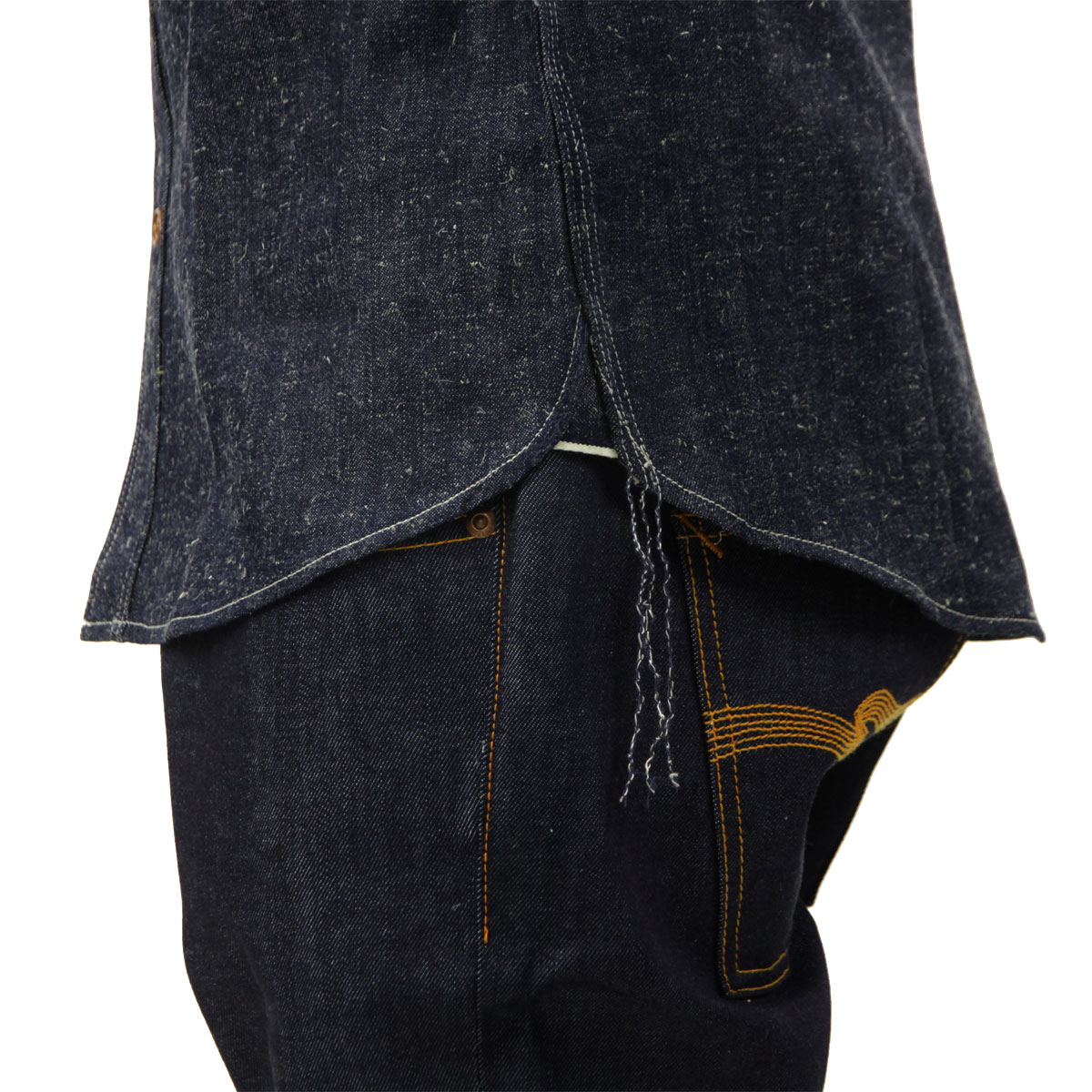 �̡��ǥ��������� ��� �ǥ˥ॷ��� ��������Ź Nudie Jeans Ĺµ �ܥ�������� �����奢�륷��� SVEN DRY DENIM SHIRT 140719 B26 DENIM