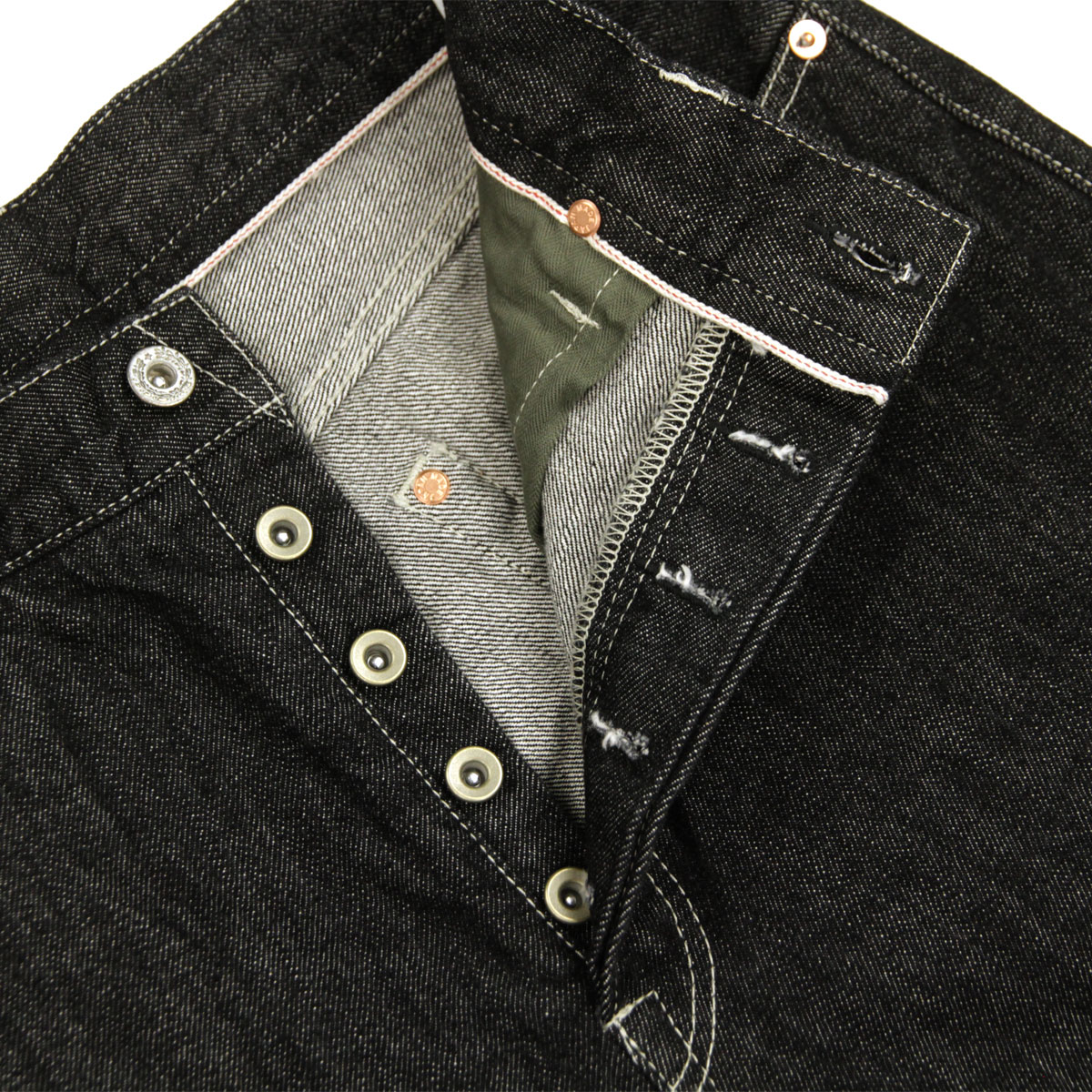 �ҥ塼���ȥ� ��� ������ ��������Ź HOUSTON �ܥȥॹ �ǥ˥� WWIISELVEDGE DENIM PANTS 10164 BK BLACK