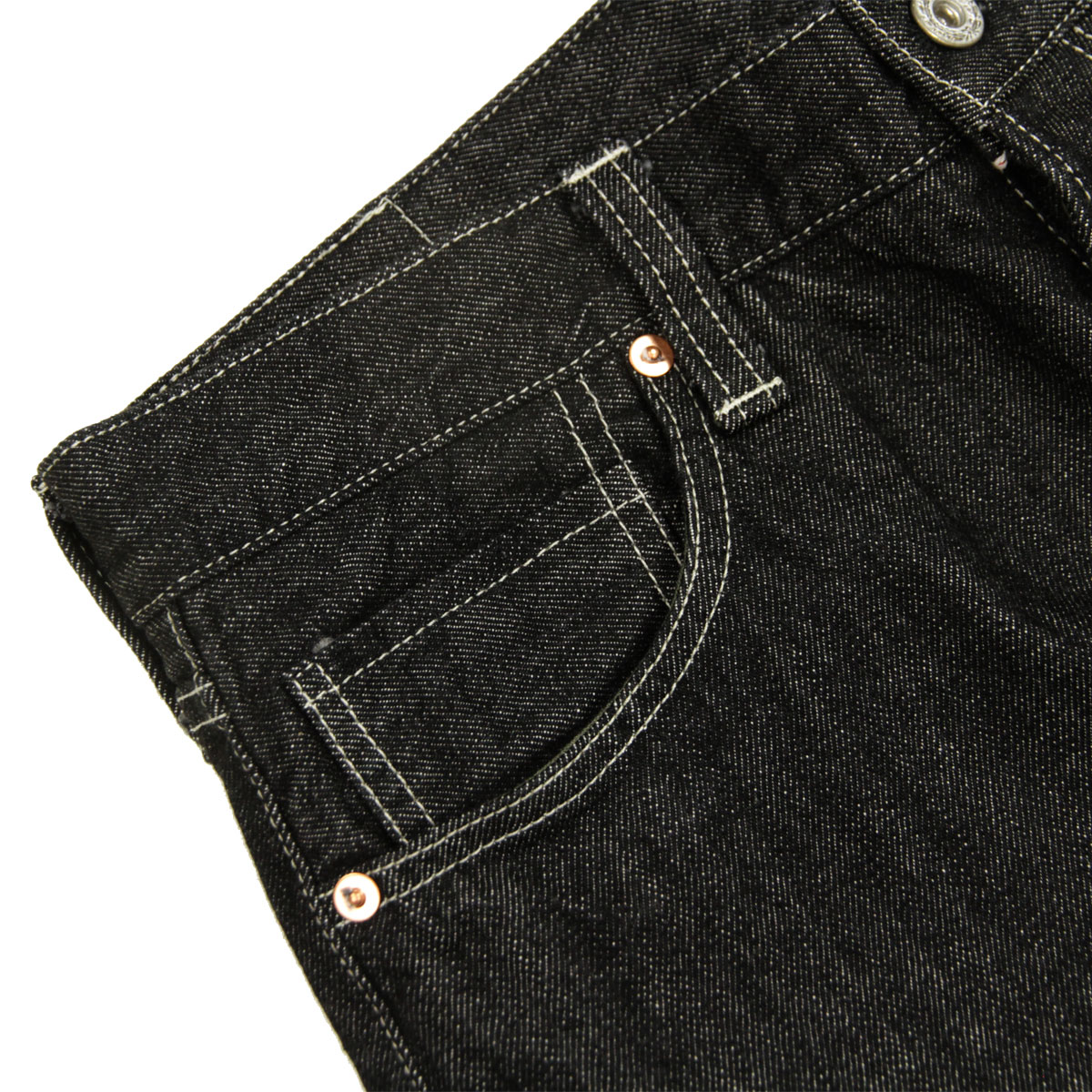 �ҥ塼���ȥ� ��� ������ ��������Ź HOUSTON �ܥȥॹ �ǥ˥� WWIISELVEDGE DENIM PANTS 10164 BK BLACK