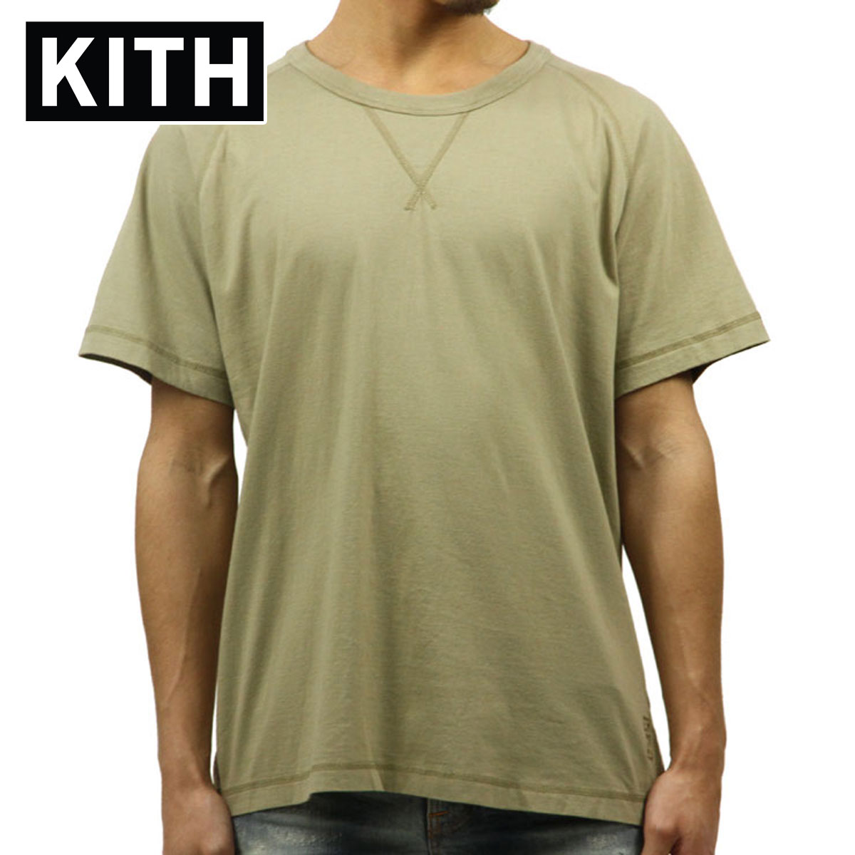 キス Tシャツ 正規品 KITH 半袖Tシャツ KITH LEWIS TEE - OLIVE A95B