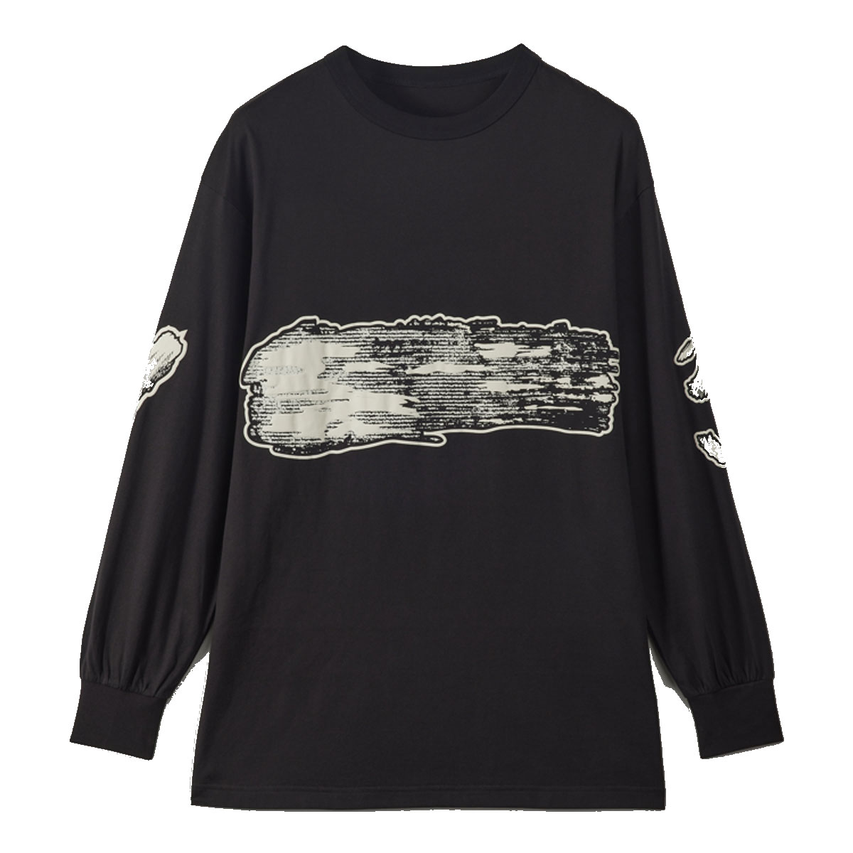 磻꡼  ĹµT  Y-3 åȥ  եå T GFX LOOSE FIT LONG SLEEVE TEE H44811 BLACK
