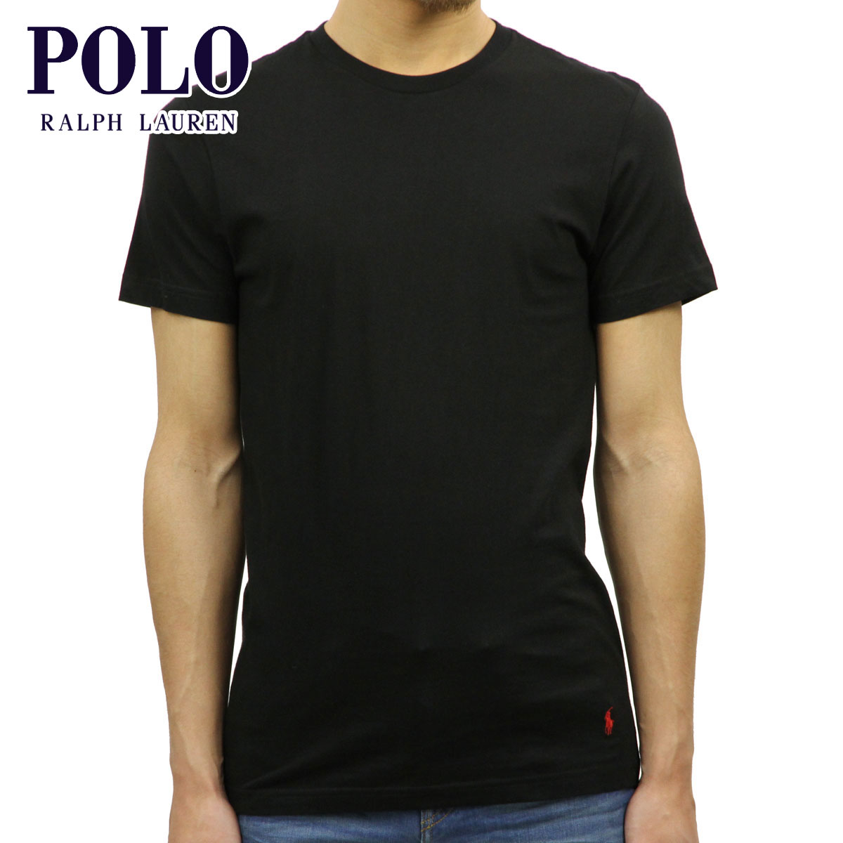 ݥ ե POLO RALPH LAUREN    Ⱦµ롼ͥåT COTTON CLASSIC CREW T-SHIRT NCCNP PBD POLO BLACK/RL2000 RED PP A05B B1C C1D D1E E13F 