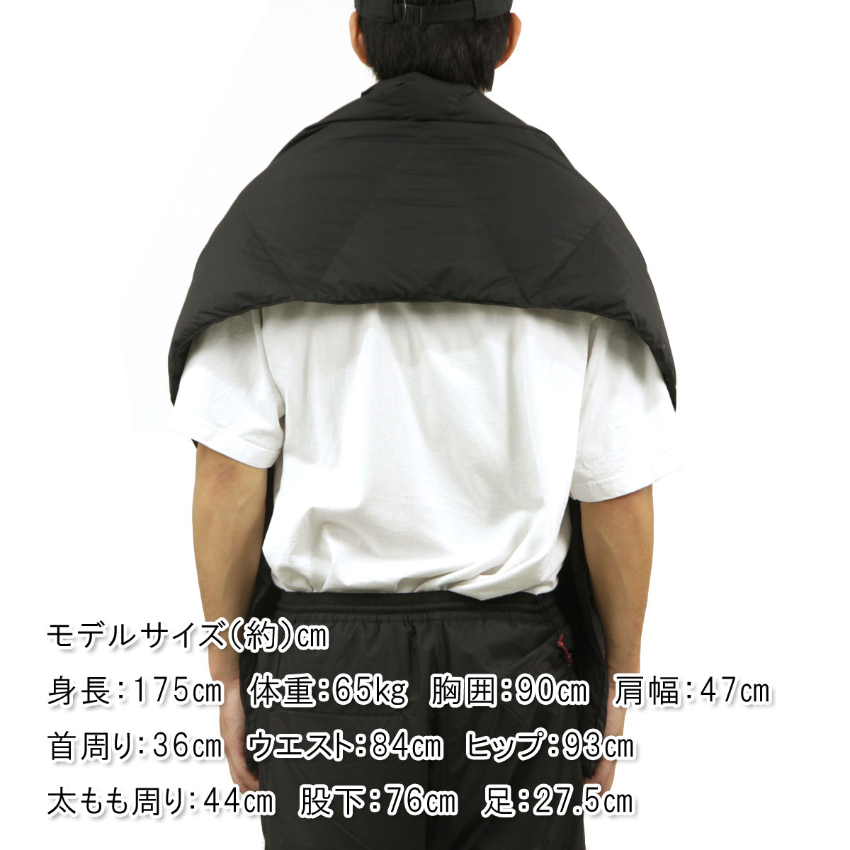 �ʥ� ��� ��ǥ����� ������ �ݥ���� �ޥե顼 ��������Ź NANGA �֥�󥱥å� DOWN PONCHO MUFFLER NA2442-3C605-B BLK BLACK