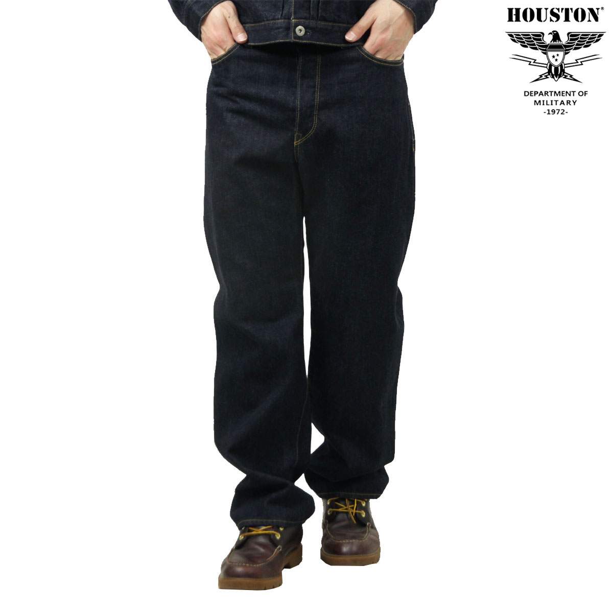 �ҥ塼���ȥ� ��� ������ ��������Ź HOUSTON �ܥȥॹ �ǥ˥� WWIISELVEDGE DENIM PANTS 10164 IN INDIGO ONE WASH