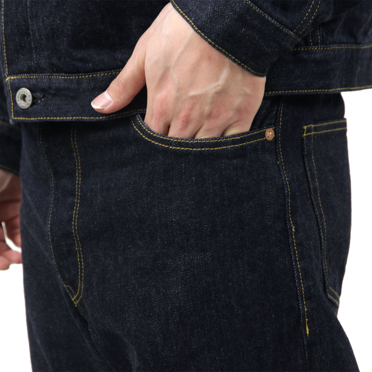 �ҥ塼���ȥ� ��� ������ ��������Ź HOUSTON �ܥȥॹ �ǥ˥� WWIISELVEDGE DENIM PANTS 10164 IN INDIGO ONE WASH