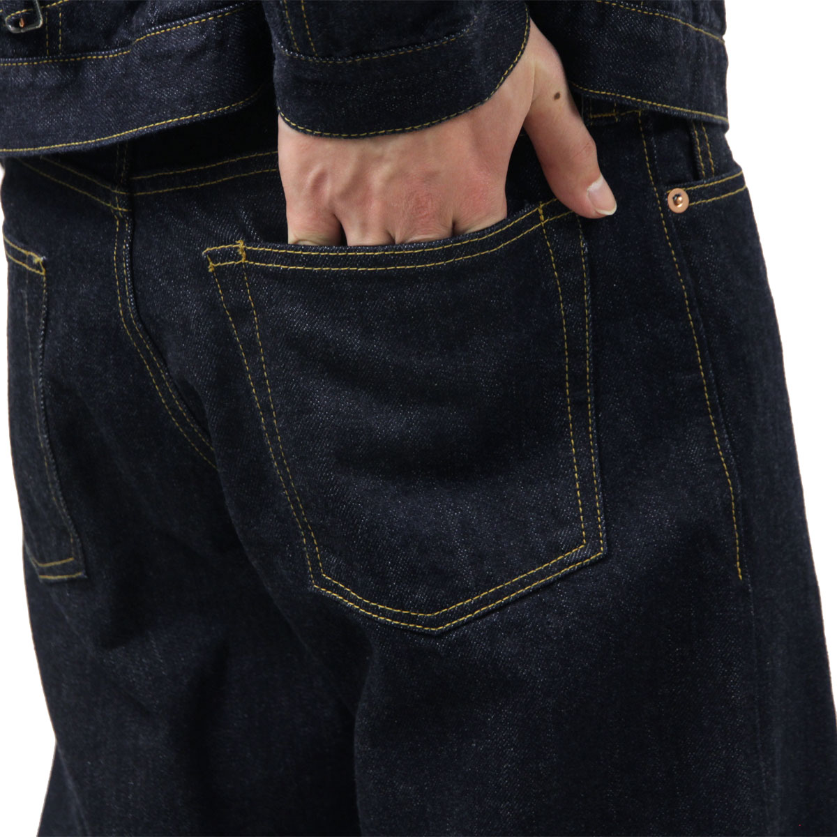 �ҥ塼���ȥ� ��� ������ ��������Ź HOUSTON �ܥȥॹ �ǥ˥� WWIISELVEDGE DENIM PANTS 10164 IN INDIGO ONE WASH