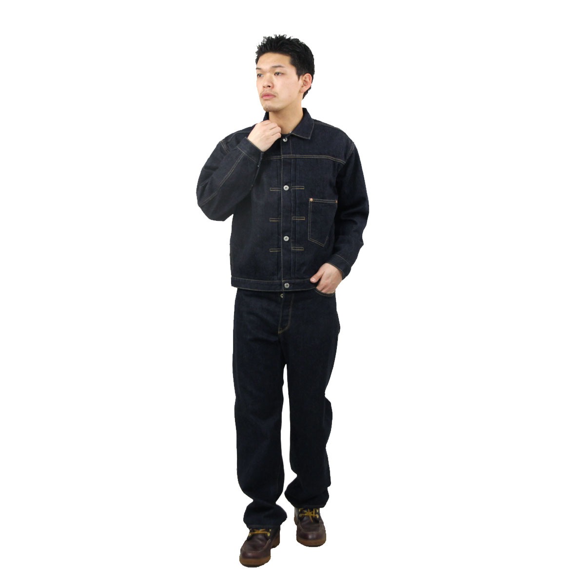 �ҥ塼���ȥ� ��� ������ ��������Ź HOUSTON �ܥȥॹ �ǥ˥� WWIISELVEDGE DENIM PANTS 10164 IN INDIGO ONE WASH