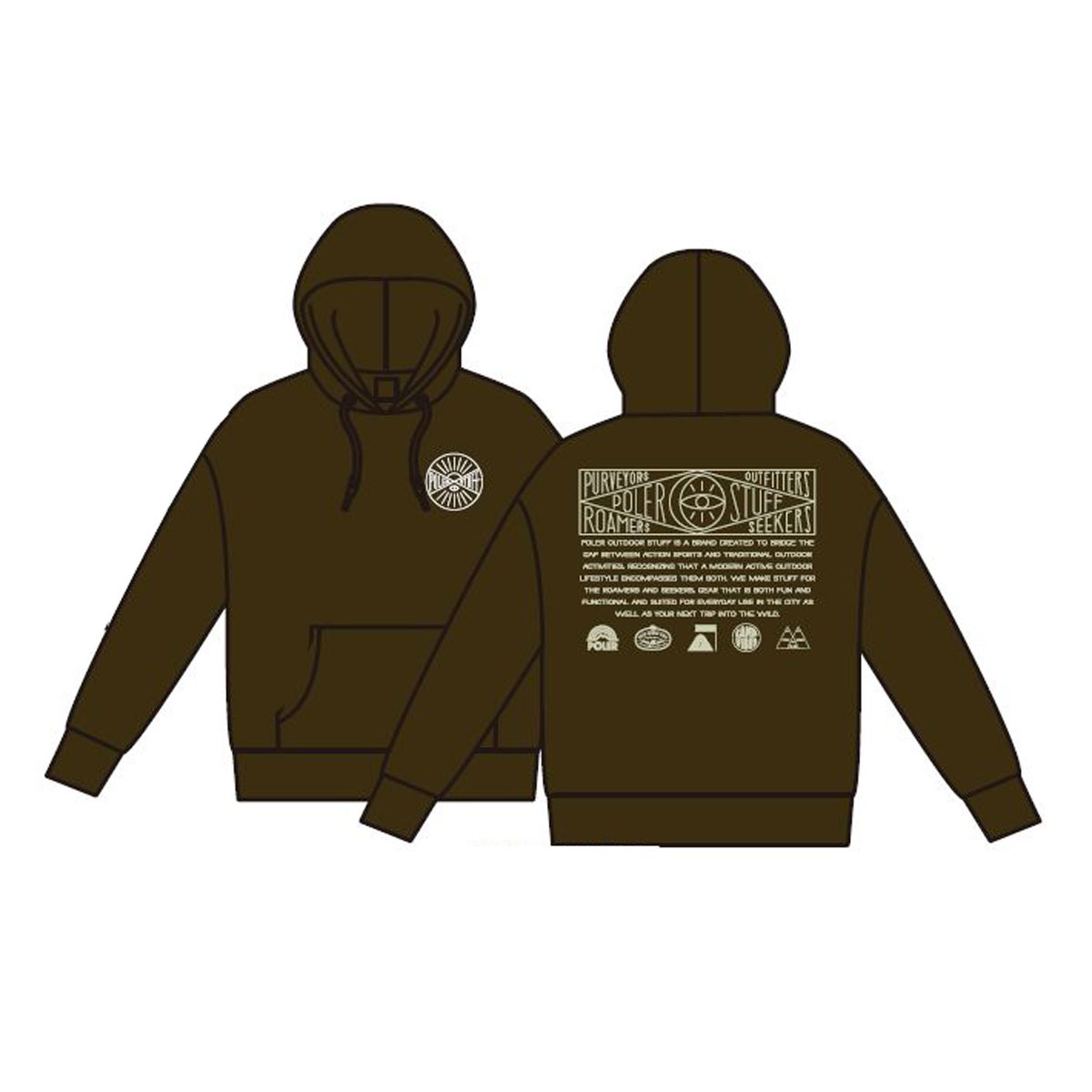 �ݡ��顼 ��� �ѡ����� ��������Ź POLER �ץ륪���С� �Хå��ץ��� Ĺµ �ա��ǥ��� HISTORY HOOD PULLOVER PARKA BROWN 263MCV0062
