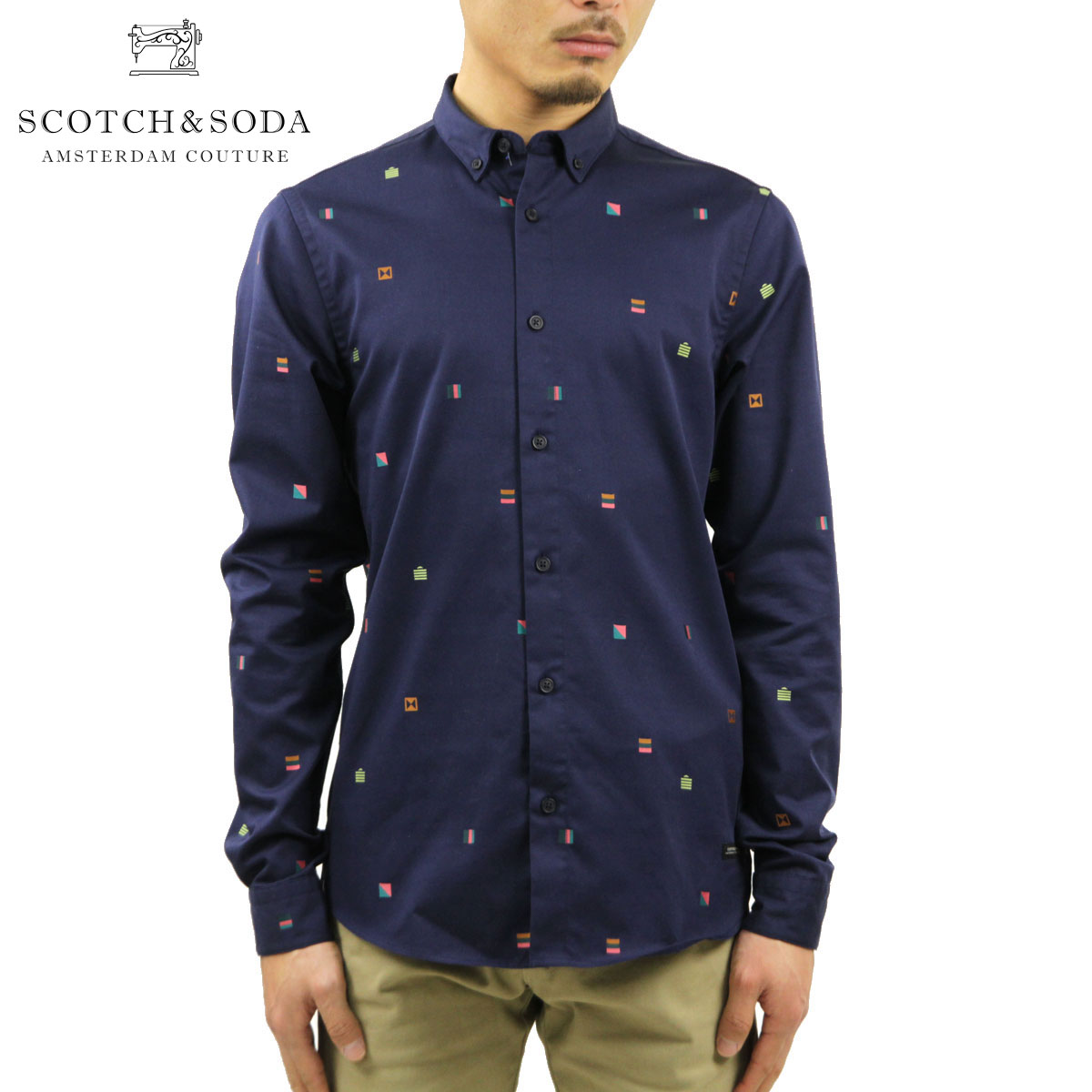 �����å�����ɥ����� ����� ��� ��������Ź SCOTCH��SODA Ĺµ�ܥ�������󥷥�� REGULAR FIT - CHIC TWILL JACQUARD SHIRT 160248 0219 31805  A39B B1C C1D D6E E06F