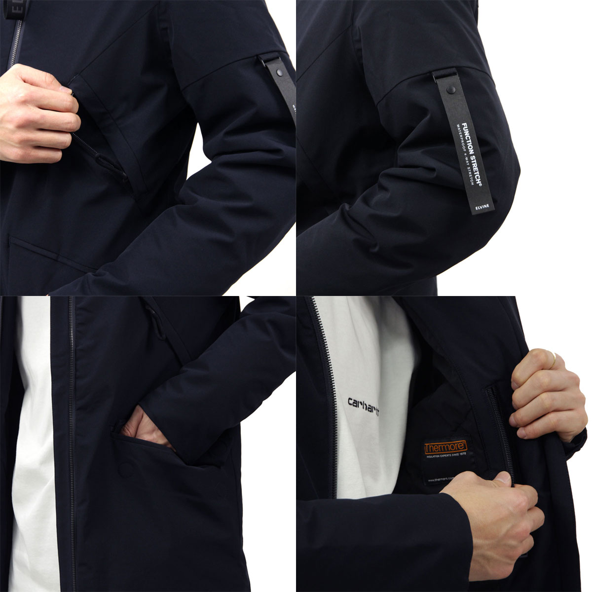 ����Х��� �������� ��� ��������Ź elvine �ʥ����󥸥㥱�å� COLE NYLON JACKET FUNCTION STRETCH 193004 240 DARK NAVY A91B B1C C1D D4E E06F