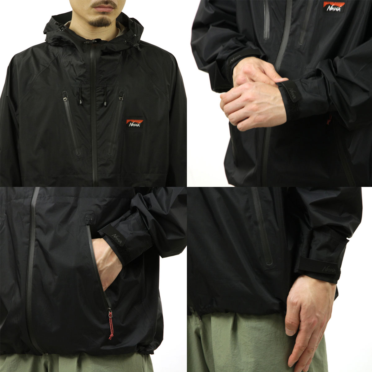 ʥ  ѡ Ź NANGA  åץå  AURORA TEX 2.5LAYER TREK SHELL PARKA NS2411-1E017-A BLK BLACK  A16B B1C C1D D4E E13F