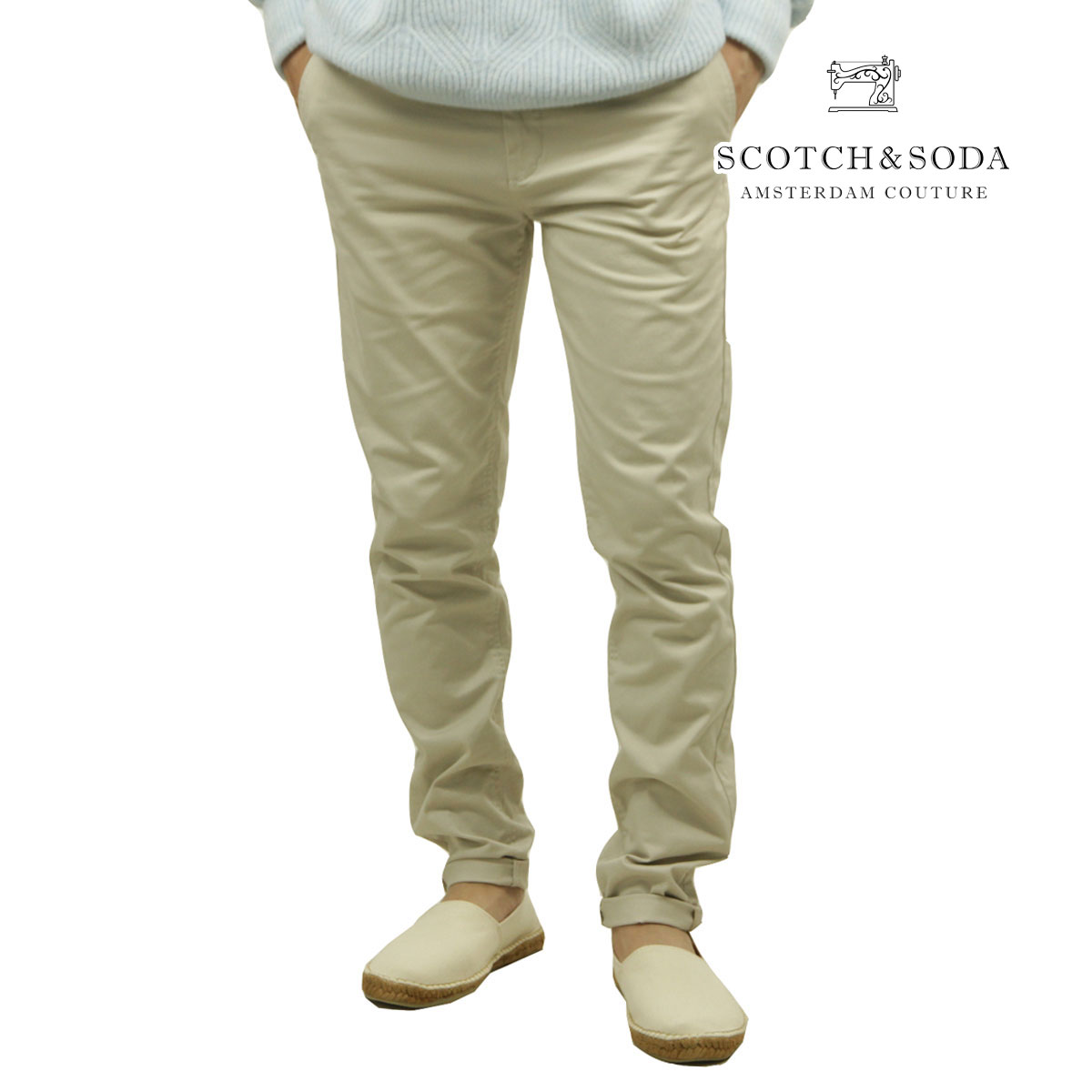 �����å�����ɥ����� ��� ���Υѥ� ��������Ź SCOTCH��SODA �ܥȥॹ MOTT- CLASSIC TWILL CHINO PANT 162300 0135 STONE