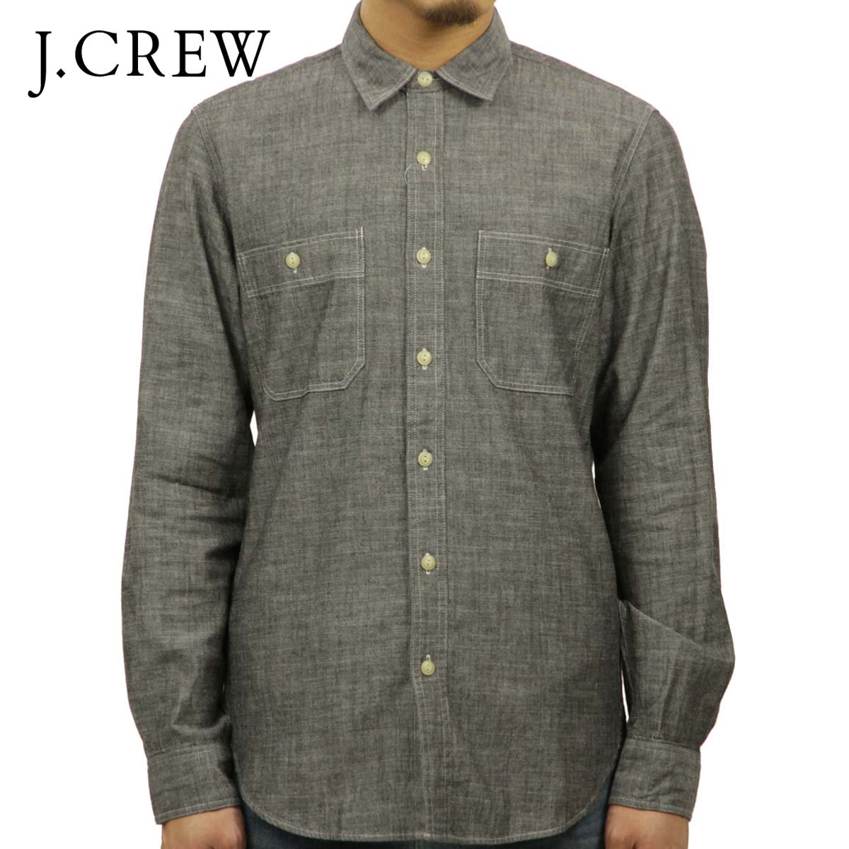 ���������롼 ����� ��� ������ J.CREW Ĺµ�����  black chambray workshirt BLACK A38B B1C C1D D6E E13F