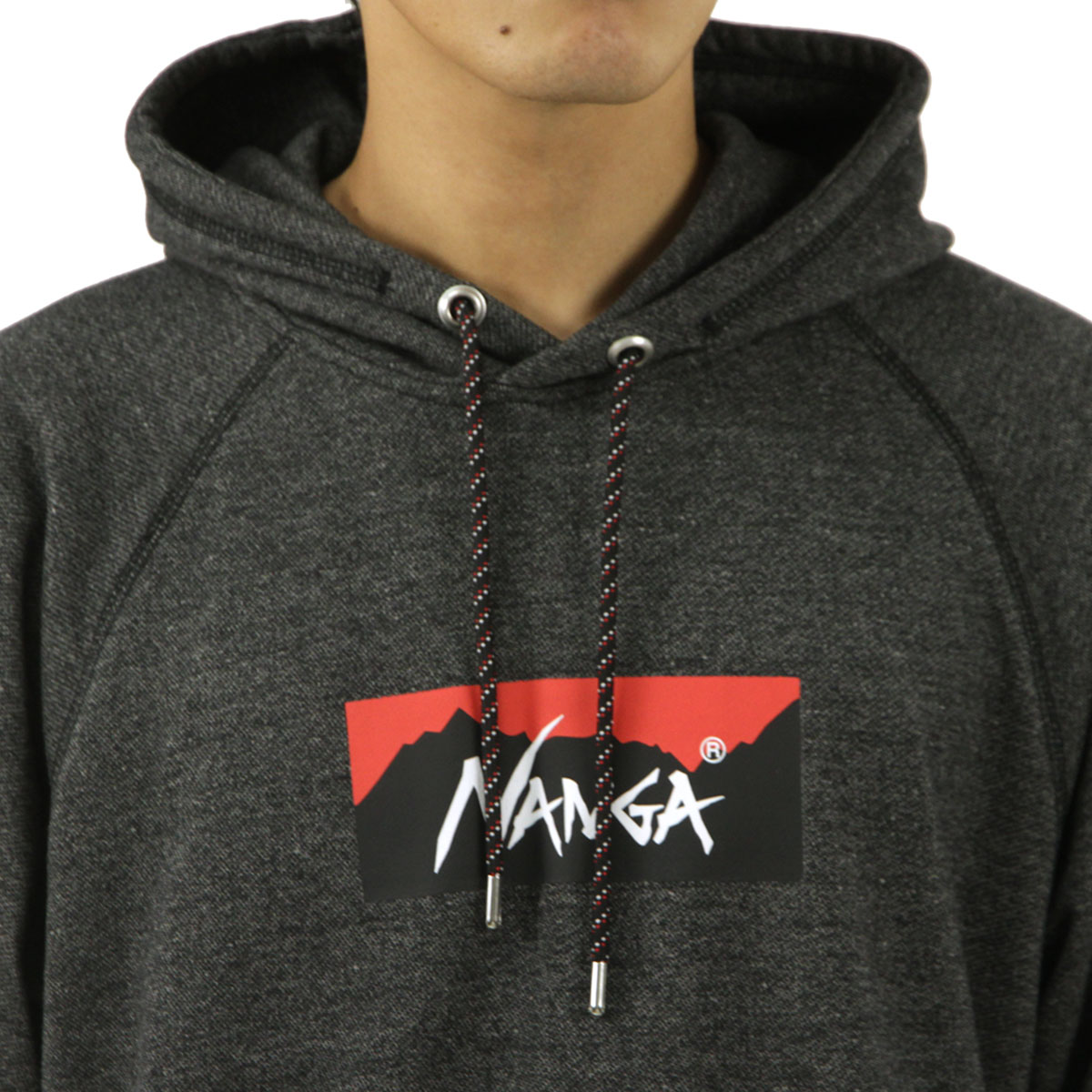 �ʥ� ��� �ѡ����� ��������Ź NANGA ���� �ץ륪���С� �ա��ǥ��� ECO HYBRID BOX LOGO SWEAT HOODIE NW2441-1F002 BLK BLACK