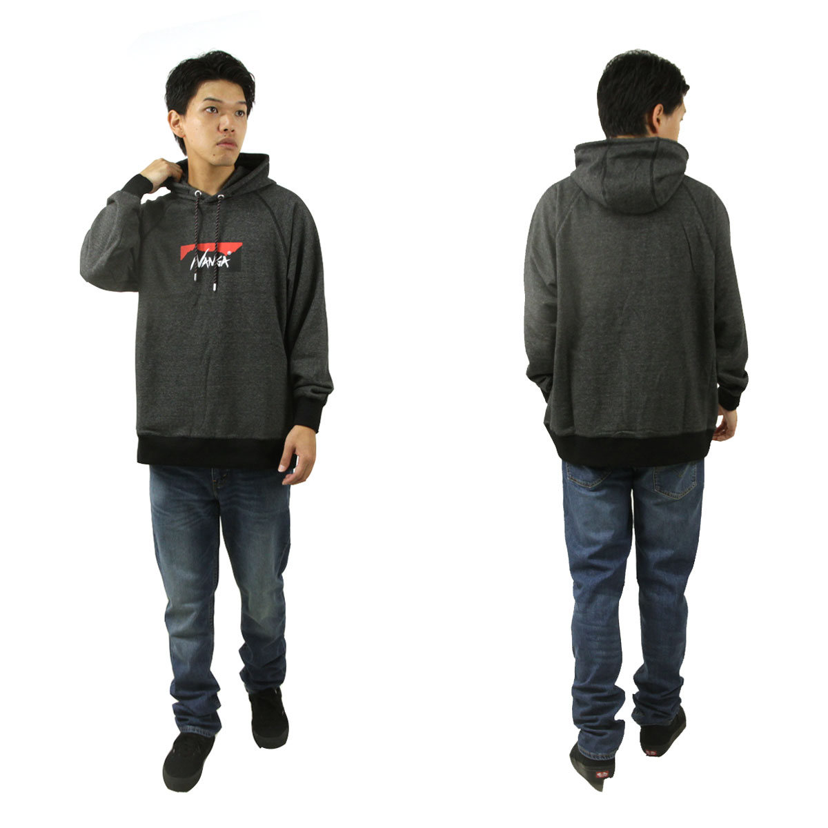 �ʥ� ��� �ѡ����� ��������Ź NANGA ���� �ץ륪���С� �ա��ǥ��� ECO HYBRID BOX LOGO SWEAT HOODIE NW2441-1F002 BLK BLACK