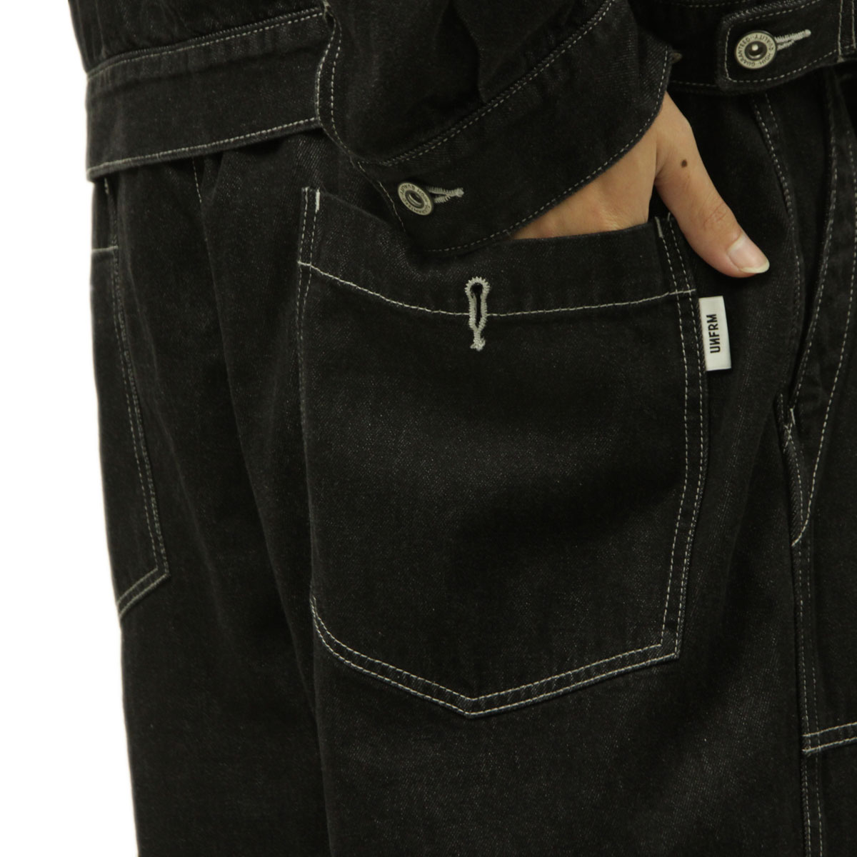 ��˥ե����� �����ȥɥ� ����������� ��� ������ ��������Ź UNFRM OUTDOOR STANDARD �ǥ˥�ѥ�� �ܥȥॹ 10oz BAKER DENIM PANTS AW-3554-BK BLACK