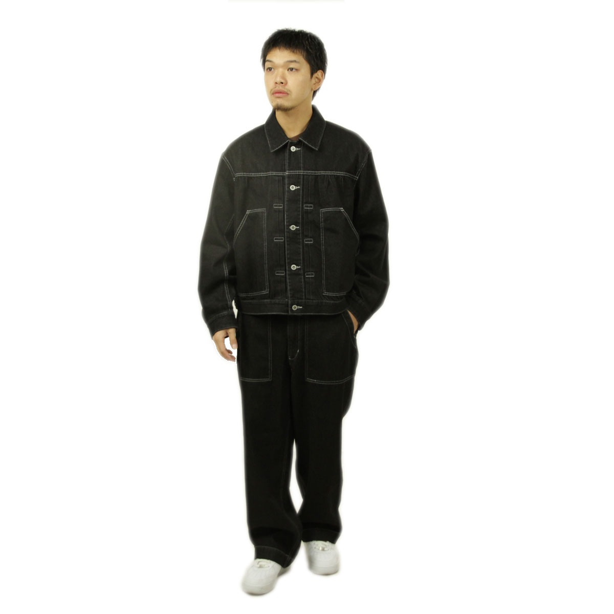 ��˥ե����� �����ȥɥ� ����������� ��� ������ ��������Ź UNFRM OUTDOOR STANDARD �ǥ˥�ѥ�� �ܥȥॹ 10oz BAKER DENIM PANTS AW-3554-BK BLACK