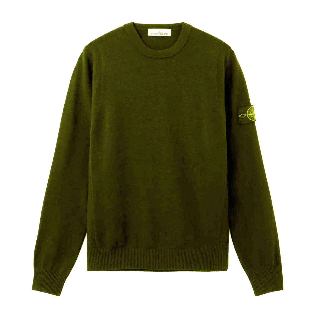���ȡ��󥢥����� ��� �������� ������ STONE ISLAND ���롼�ͥå� ������ �˥å� STONE ISLAND STRETCH RWS WOOL CREW NECK SWEATER K2S15 5100001 S00A1 V0054 MILITARY GREEN AB4B B1C C1D D7E E08F