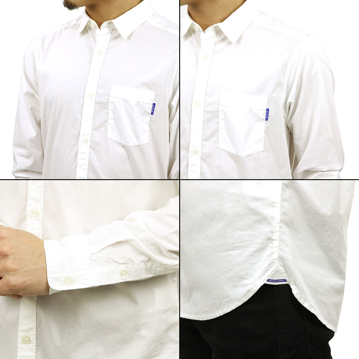�����å�����ɥ����� ����� ��� ��������Ź SCOTCH��SODA Ĺµ����� �磻����� �ɥ쥹����� LIGHT WEIGHT LONG SLEEVE SHIRT D 156862 0001 21400 00 OFF WHI A39B B1C C1D D6E E01F