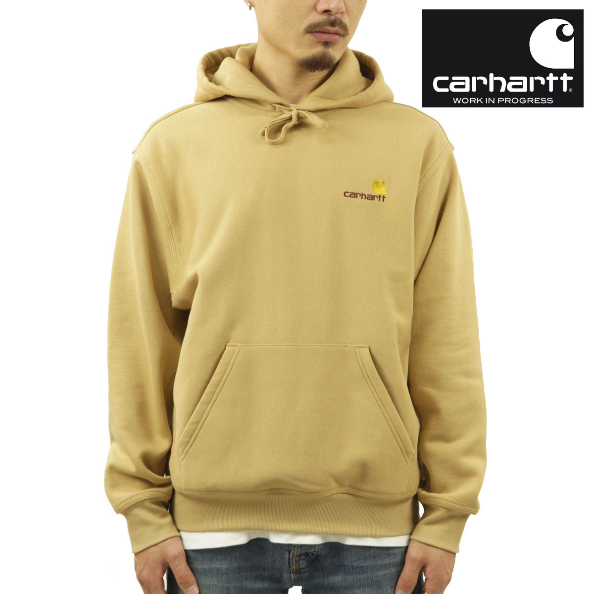�����ϡ��� �ѡ����� ��� ������ CARHARTT WIP ���ݥ���� ���� �ץ륪���С��ѡ����� HOODED AMERICAN SCRIPT SWEATSHIRT DUSTY H BROWN I028279 07EXX AB0B B1C C1D D5E E18F