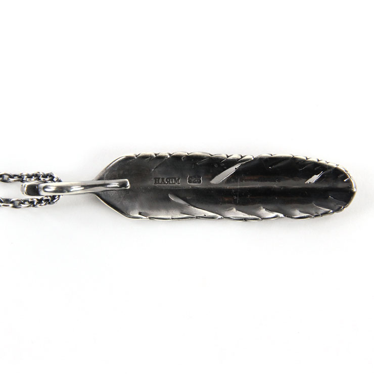 �ϥ�� HARIM �ͥå��쥹 FEATHER CENTER S OX NECKLACE SET HRP120 OX SILVER 925 OXIDIZED BLACK A82B B3C C3D D8E E32F