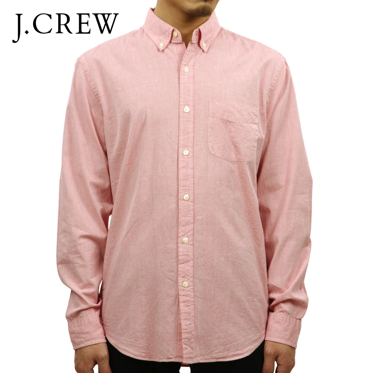 ���������롼 ����� ��� ������ J.CREW Ĺµ����� �ܥ�������󥷥��  SUNWASHED OXFORD SHIRT PINK A38B B1C C1D D6E E11F