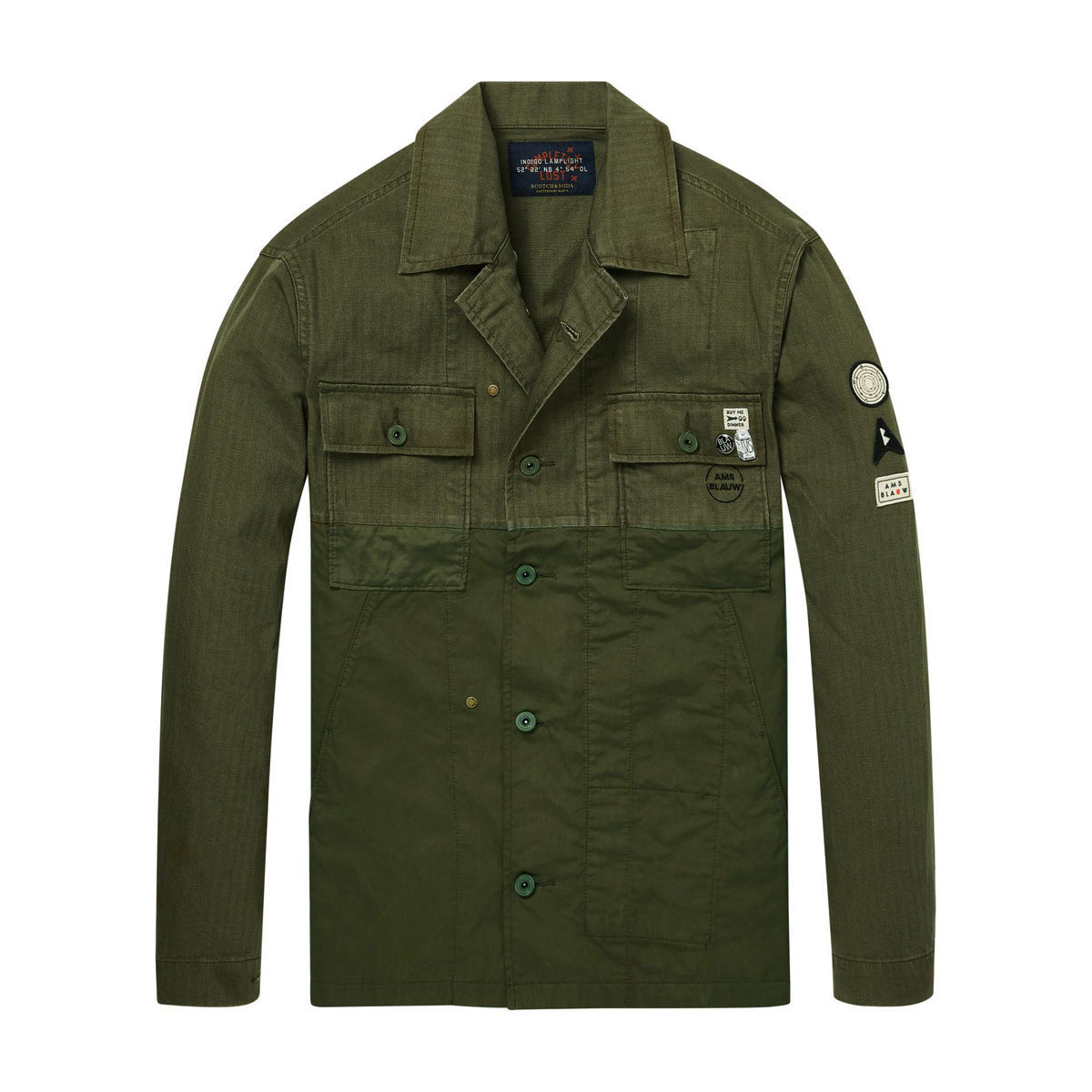 �����å�����ɥ����� �������� ��� ��������Ź SCOTCH��SODA ���㥱�å�  ����ĥ��㥱�å� WORKED OUT MILITARY SHIRT JACKET WITH CONSTRUCTIONS IN TECHN 144162 48 61815 MILITARY D A39B B1C C1D D4E E08F