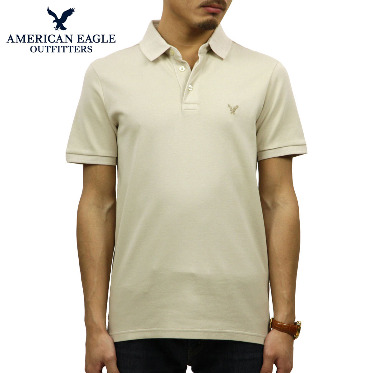 ����ꥫ�󥤡����� AMERICAN EAGLE ������ ��� ���ݥ���ȥ��� Ⱦµ�ݥ������ AE Ultra Soft Logo Polo Shirt 1165-8848-212 A04B B1C C1D D3E E05F