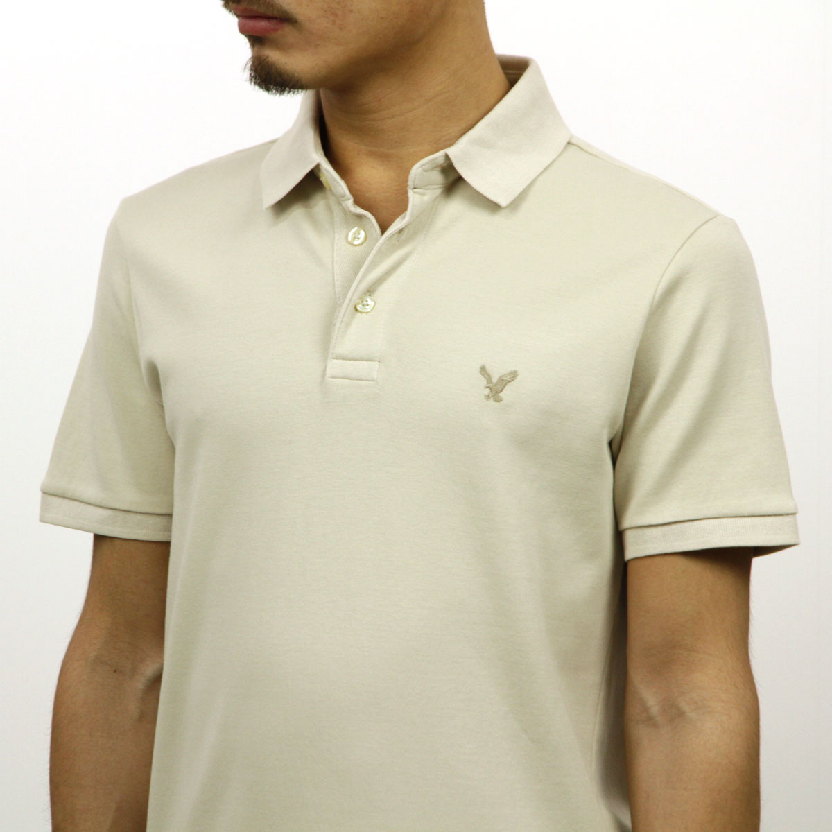 ����ꥫ�󥤡����� AMERICAN EAGLE ������ ��� ���ݥ���ȥ��� Ⱦµ�ݥ������ AE Ultra Soft Logo Polo Shirt 1165-8848-212 A04B B1C C1D D3E E05F