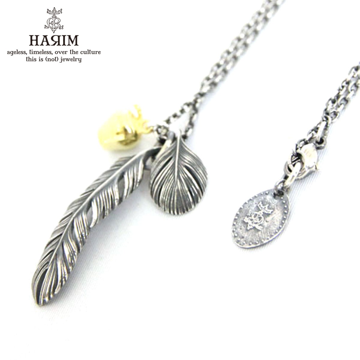 ϥ HARIM Ź ͥå쥹 RESTYLING LEEF FEATHER & APPLE NECKLACE HRP079S A82B B3C C3D D8E E13F