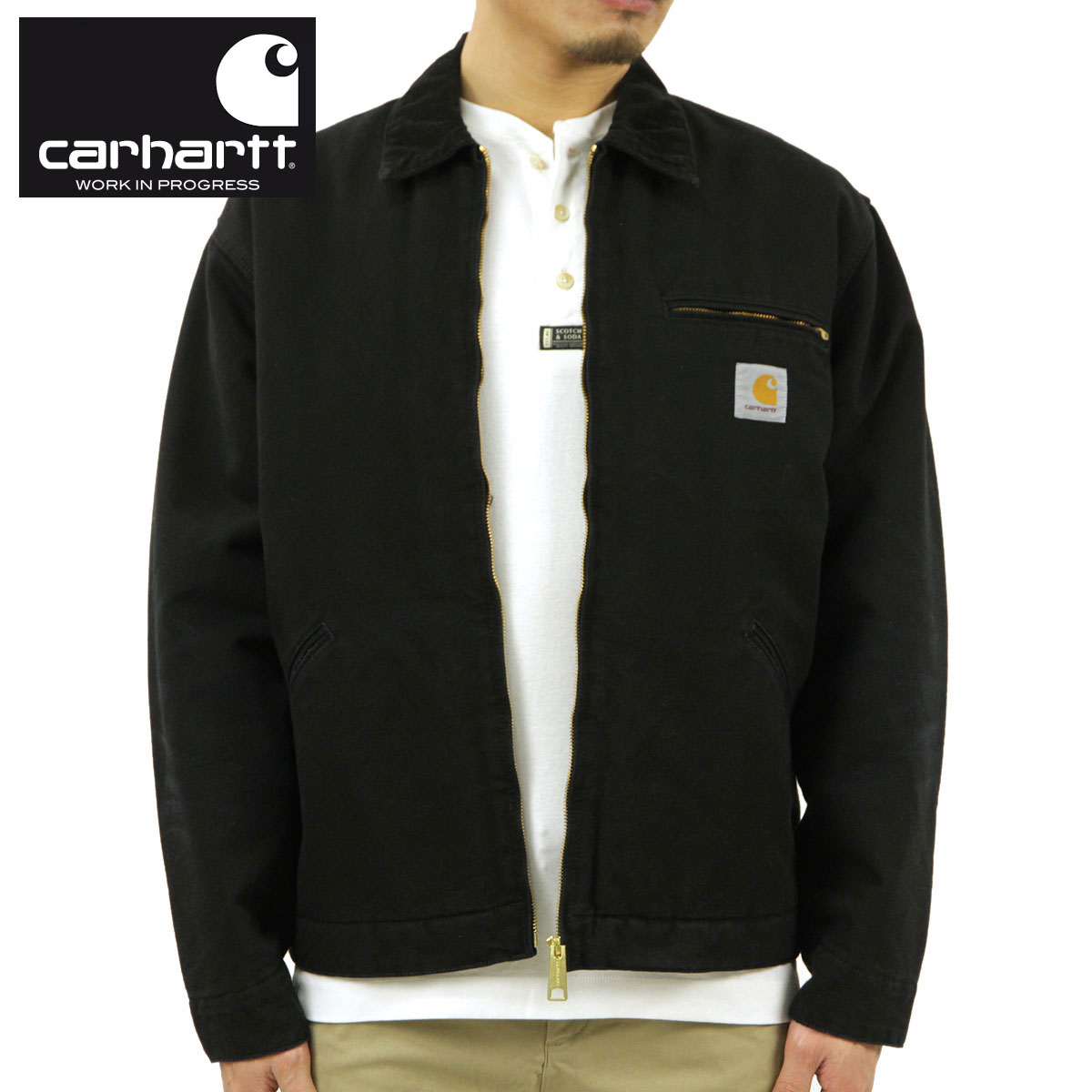 カーハート ジャケット メンズ 正規品 Carhartt Wip デトロイトジャケット ワークジャケット アウター Og Detroit Jacket Black Black I Ab0b B1c C1d D4e E13f 21 22 冬 Carhartt Wip カーハート Wip Recollection レコレクション Online