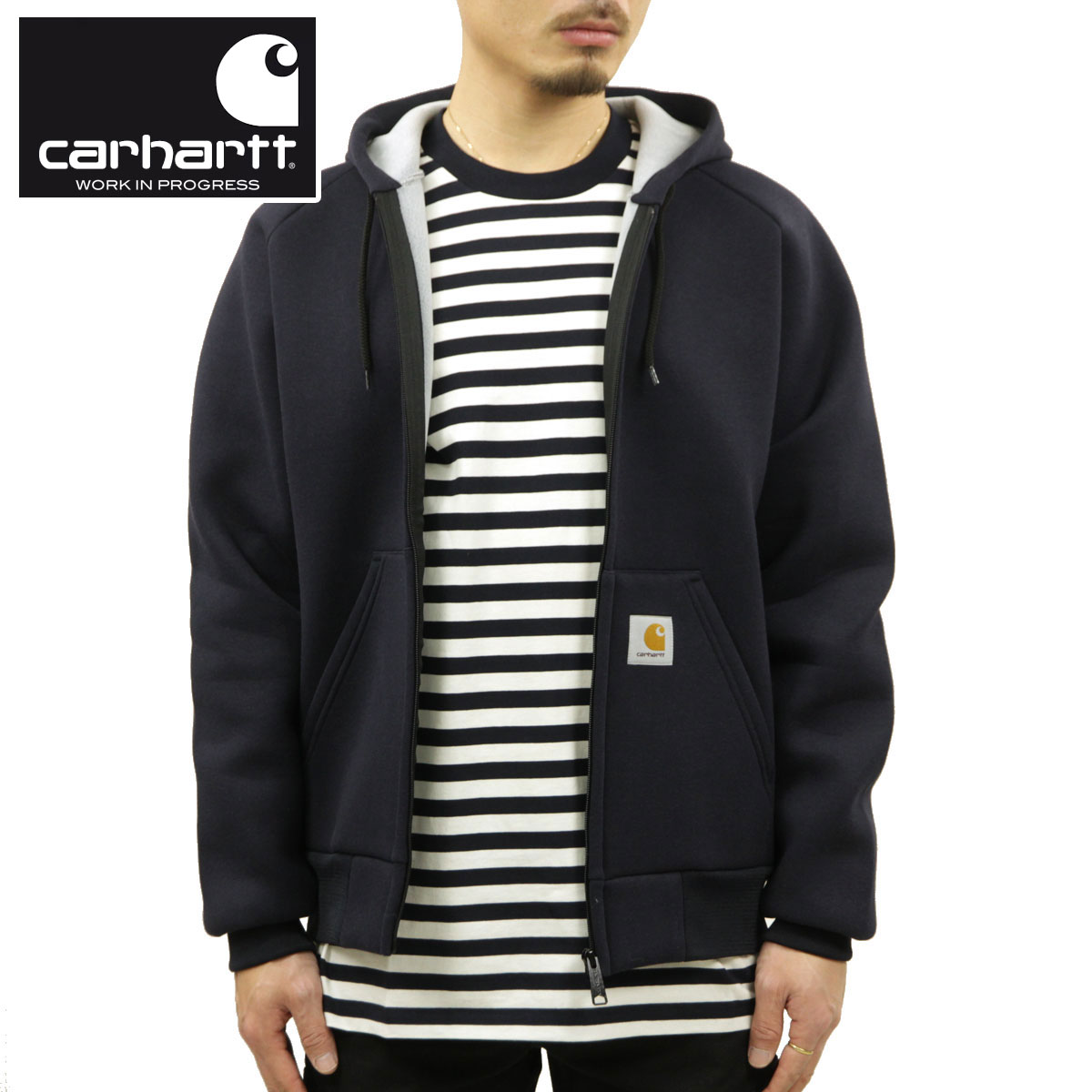 �����ϡ��� �ѡ����� ��� ������ CARHARTT WIP ���åץ��åץѡ����� CAR-LUX HOODED JACKET DARK NAVY/GREY I018044 0GM AB0B B1C C1D D5E E06F