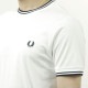 եåɥڥ꡼  ȾµT Ź FRED PERRY 롼ͥå ݥ  TWIN TIPPED SHORT SLEEVE T-SHIRT M1588 100 WHITE