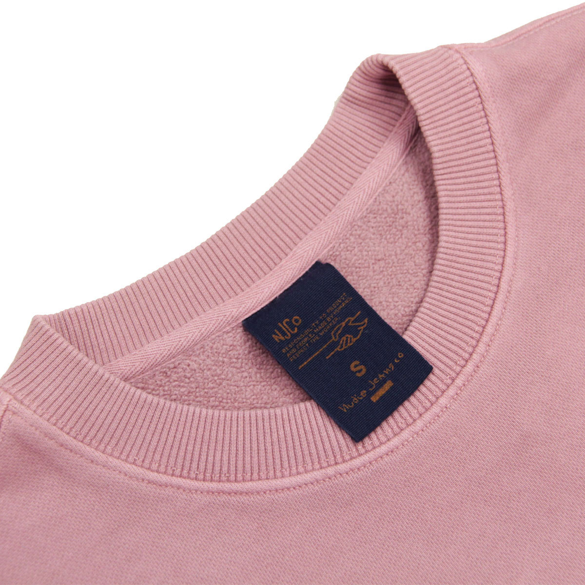 �̡��ǥ��������� ��� �������å� ��������Ź Nudie Jeans �ȥ졼�ʡ� Ĺµ ���롼�ͥå� LASSE ISSUE 2 SWEAT FLEECE 150530 P20 PAPER PINK