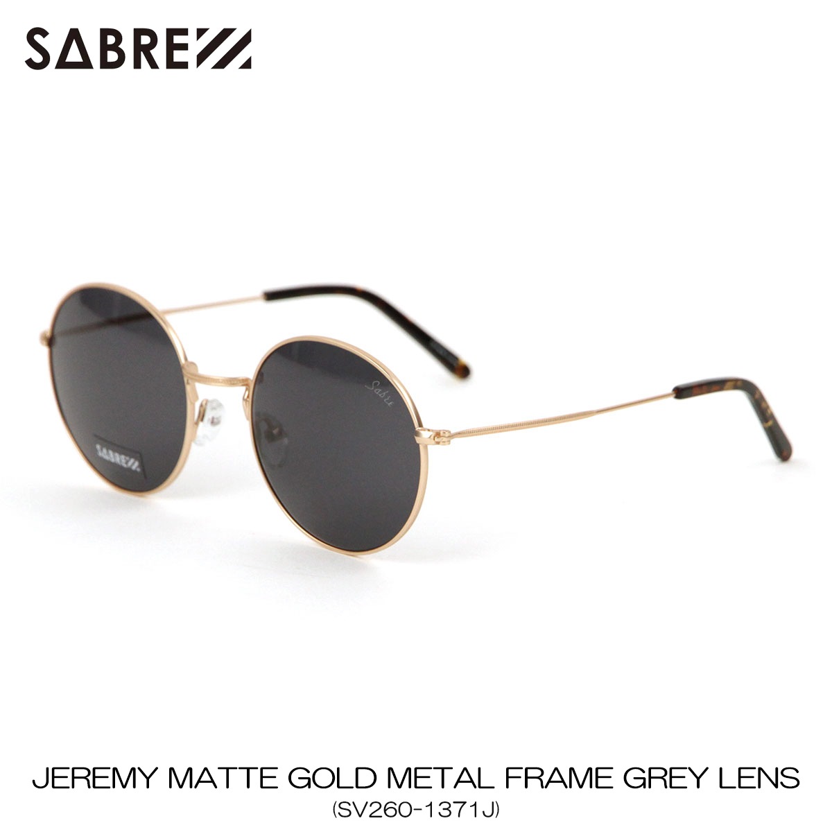 С SABRE Ź 󥰥饹 ᤬ JEREMY MATTE GOLD METAL FRAME GREY LENS SUNGLASS SV260-1371J A55B B3C C3D D1E E13F