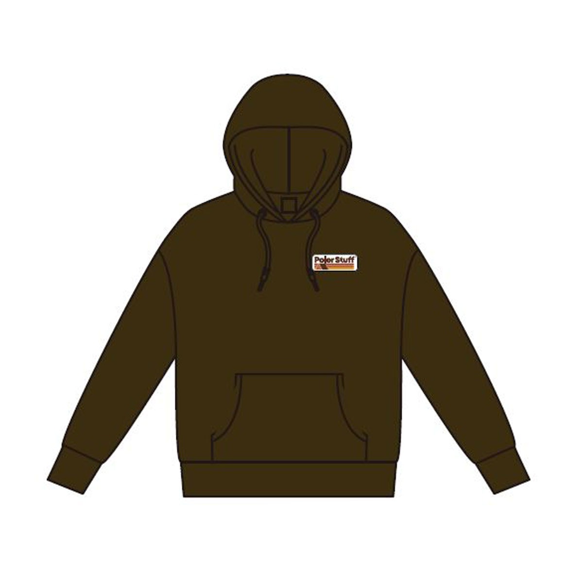 �ݡ��顼 ��� �ѡ����� ��������Ź POLER �ץ륪���С� �����ѥå� Ĺµ �ա��ǥ��� LOGO PACH HOOD PULLOVER PARKA BROWN 263MCV0064