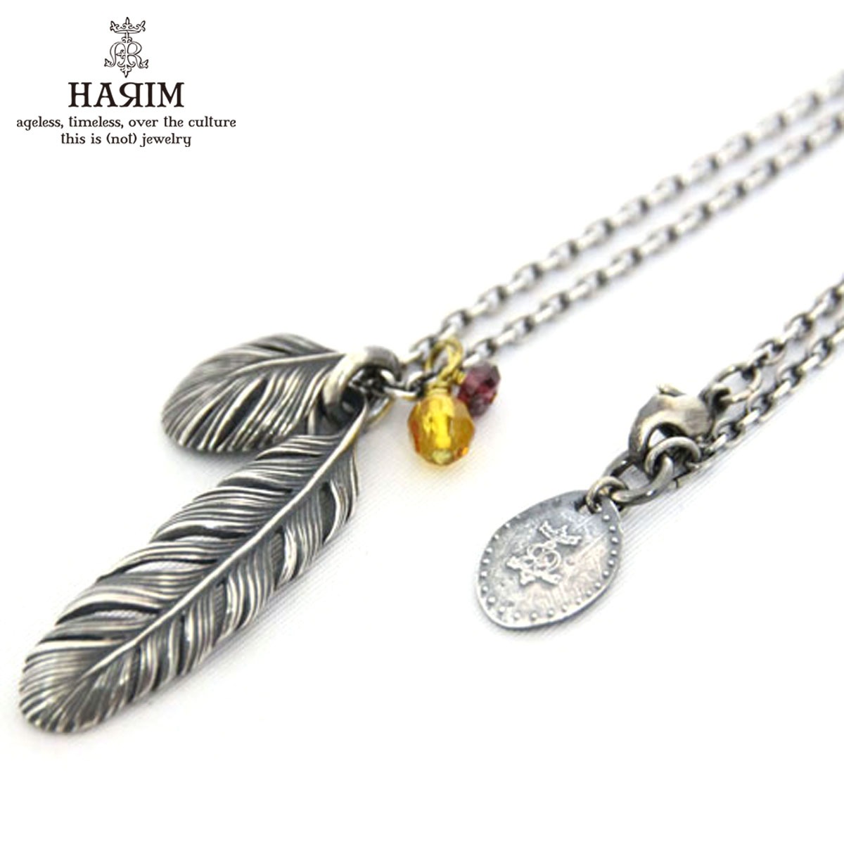ハリム HARIM 正規販売店 ネックレス RESTYLING LEEF FEATHER & JEMS 