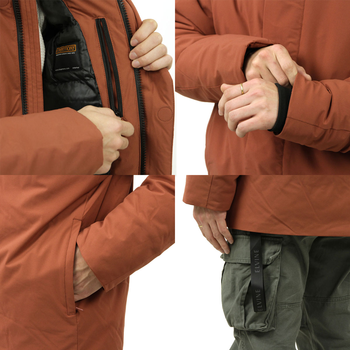 Х   Ź elvine ʥ󥸥㥱å ENNIS NYLON JACKET T-SPIN LIGHT 5000 330432 999 OCHRE RED A91B B1C C1D D4E E11F