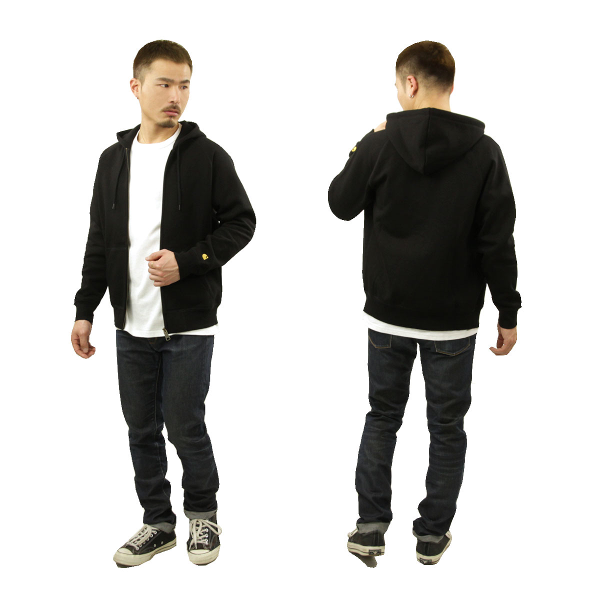 �����ϡ��� �ѡ����� ��� ������ CARHARTT WIP ���åץ��åץѡ����� HOODED CHASE JACKET BLACK / GOLD I033664 00FXX AB0B B1C C1D D5E E13F