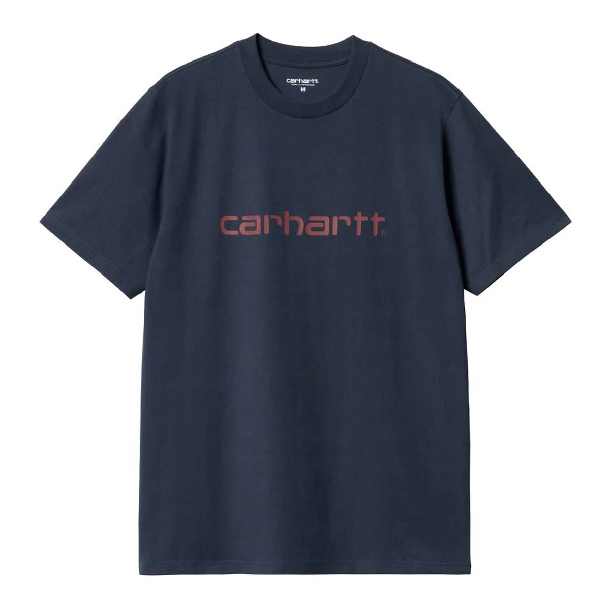 ϡ  ȾµT  CARHARTT WIP 롼ͥå  SHORT SLEEVE SCRIPT T-SHIRT AIR FORCE BLUE / MALBEC I031047 2DDXX