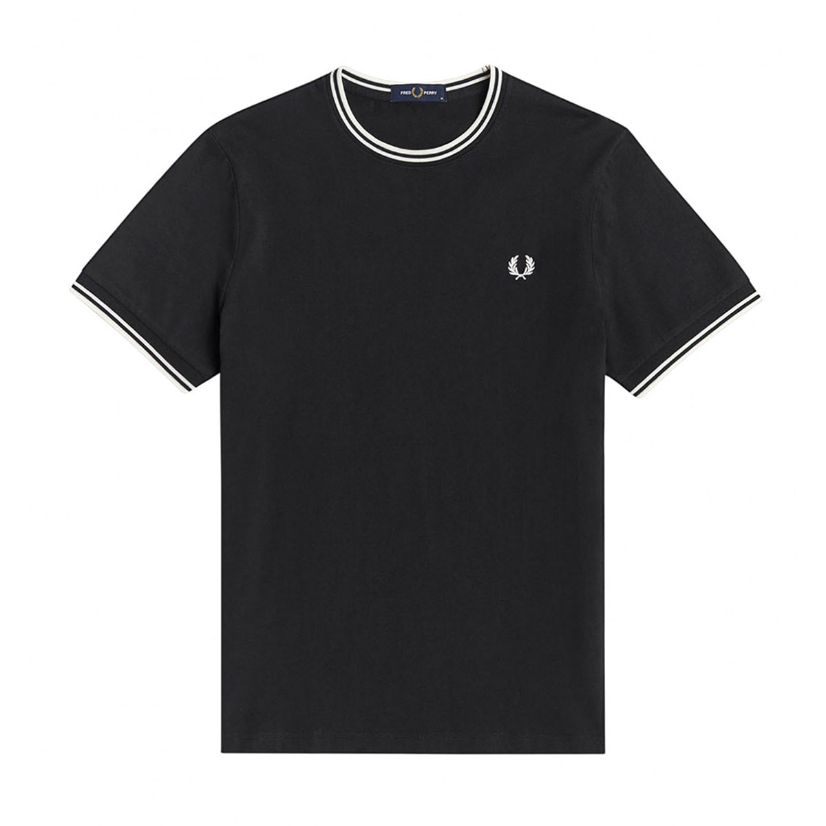 �ե�åɥڥ꡼ ��� ȾµT����� ��������Ź FRED PERRY ���롼�ͥå� ���ݥ���� ���� TWIN TIPPED SHORT SLEEVE T-SHIRT M1588 102 BLACK