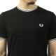 �ե�åɥڥ꡼ ��� ȾµT����� ��������Ź FRED PERRY ���롼�ͥå� ���ݥ���� ���� TWIN TIPPED SHORT SLEEVE T-SHIRT M1588 102 BLACK