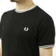 �ե�åɥڥ꡼ ��� ȾµT����� ��������Ź FRED PERRY ���롼�ͥå� ���ݥ���� ���� TWIN TIPPED SHORT SLEEVE T-SHIRT M1588 102 BLACK