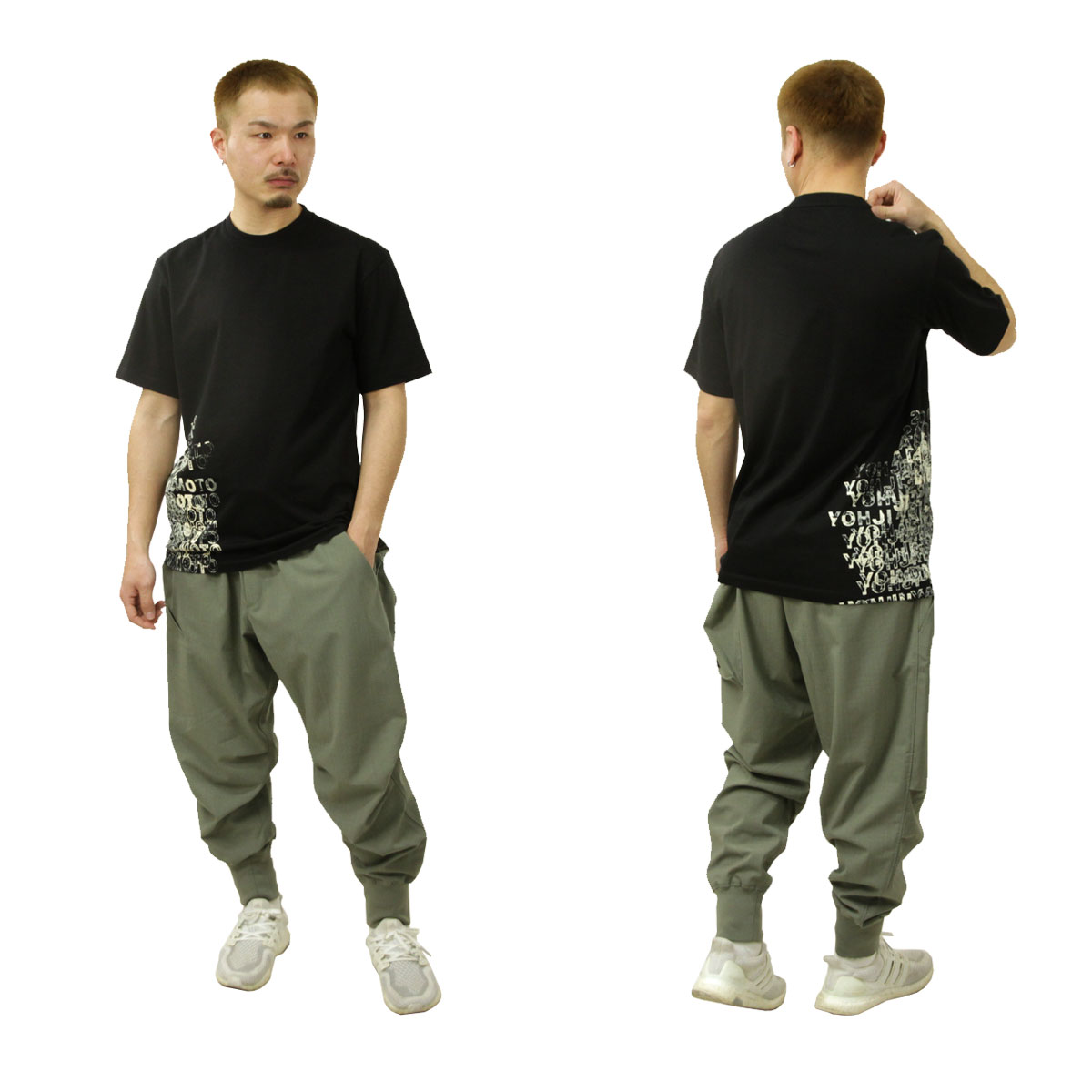 �磻���꡼ ��� ȾµT����� ������ Y-3 ���롼�ͥå� �ǥ����� �ȥåץ� GFX SS TEE BLACK KR2223